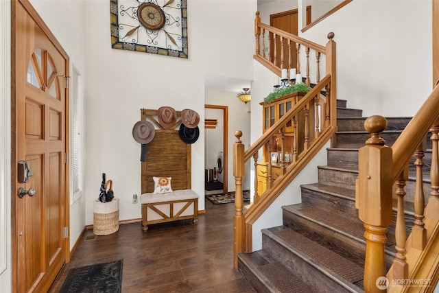 1228 Tabitha Ct NW, Olympia, WA 98502 - foyer featuring wood finished floors, stairway, and a towering ceiling