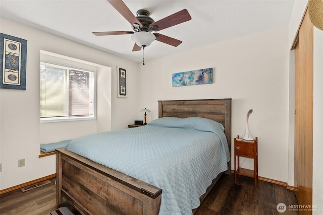 1228 Tabitha Ct NW, Olympia, WA 98502 - bedroom with wood finished floors, baseboards, and a ceiling fan