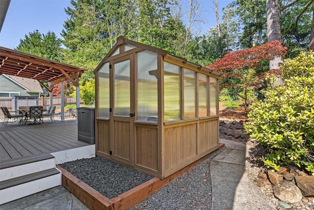 1228 Tabitha Ct NW, Olympia, WA 98502 - view of greenhouse featuring outdoor dining space