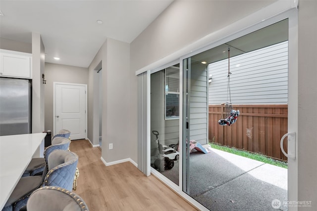 15834 205th Ave E, Bonney Lake, WA 98391 - interior space with light wood-style floors, baseboards, and recessed lighting