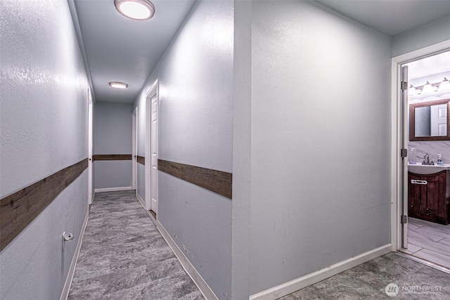 22901 114th Way SE, Kent, WA 98031 - corridor with a sink and baseboards