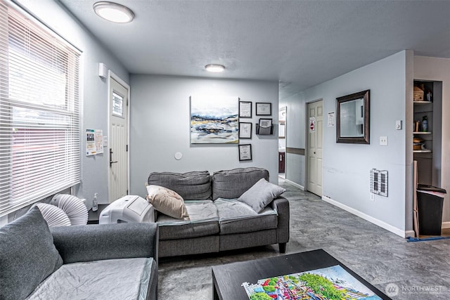 22901 114th Way SE, Kent, WA 98031 - living area with baseboards and a textured ceiling