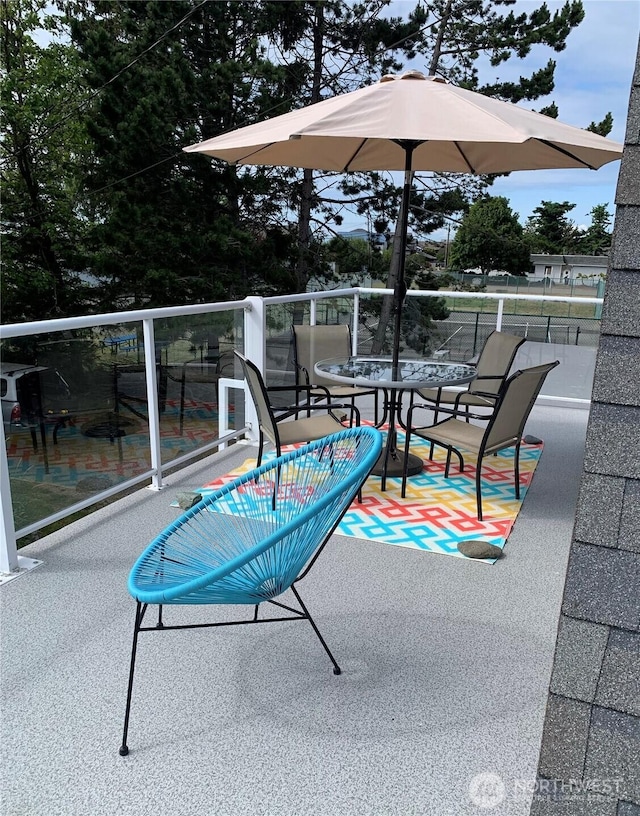 4440 Sucia Dr, Ferndale, WA 98248 - view of patio / terrace featuring a balcony and outdoor dining area