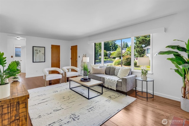 4619 SW Genesee St, Seattle, WA 98116 - living room with wood finished floors and baseboards