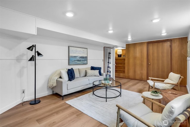 4619 SW Genesee St, Seattle, WA 98116 - living room featuring light wood finished floors and baseboards