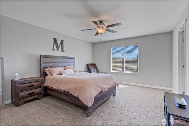 924 Livernash St, Buckley, WA 98321 - bedroom with carpet floors, baseboards, and a ceiling fan