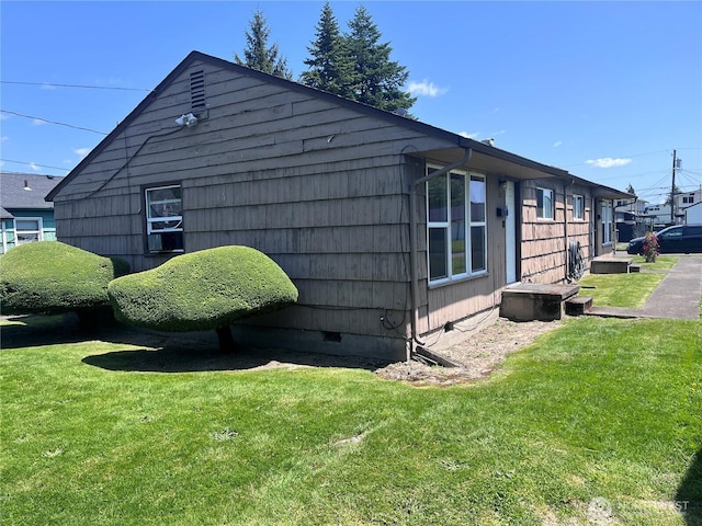 211 Cypress St, Longview, WA 98632 - view of property exterior with crawl space and a lawn