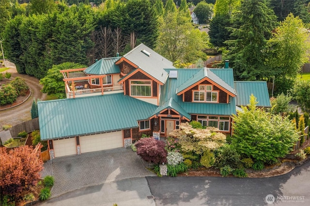 16375 NE 44th Ct, Redmond, WA 98052 - view of front of property featuring a standing seam roof, metal roof, and driveway