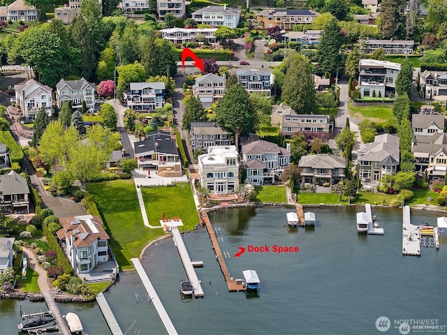 8533 NE Juanita Dr, Kirkland, WA 98034 - aerial perspective of suburban area with a large body of water