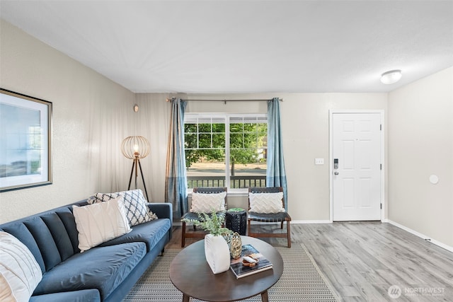 15235 105th Ave SE, Yelm, WA 98597 - living area featuring wood finished floors and baseboards