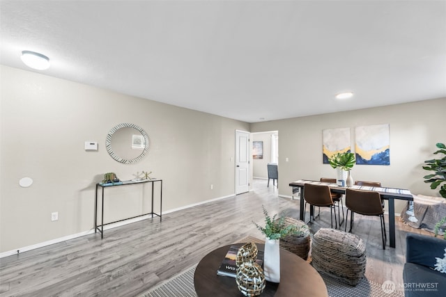 15235 105th Ave SE, Yelm, WA 98597 - living room featuring wood finished floors and recessed lighting