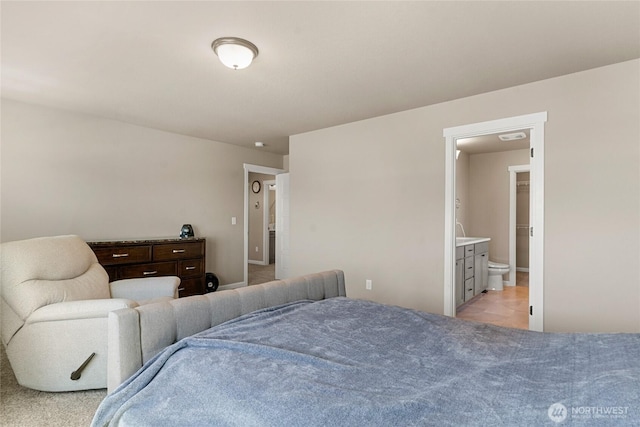 707 I St NE, Quincy, WA 98848 - bedroom with light carpet and connected bathroom