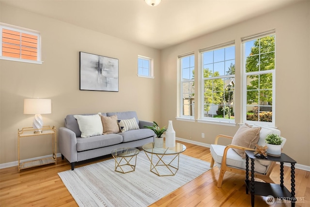19799 NE Ash Crest Loop, Poulsbo, WA 98370 - living room with baseboards and light wood-style floors