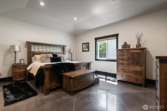 335 Brown Rd, Chehalis, WA 98532 - bedroom featuring concrete flooring, baseboards, and recessed lighting