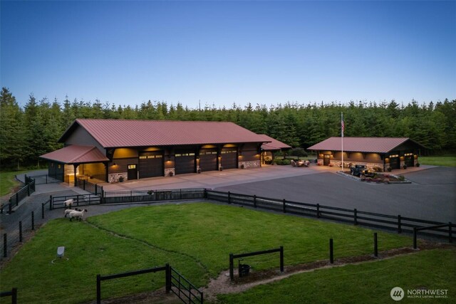 335 Brown Rd, Chehalis, WA 98532 - view of home's community featuring an exterior structure, a detached garage, and a view of trees