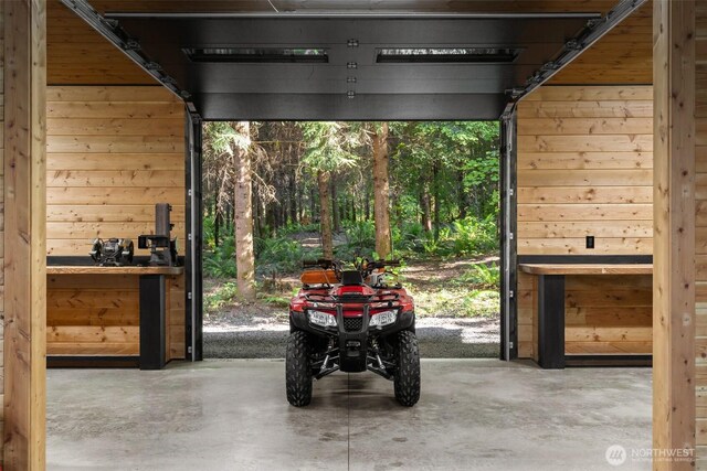 335 Brown Rd, Chehalis, WA 98532 - garage featuring wood walls