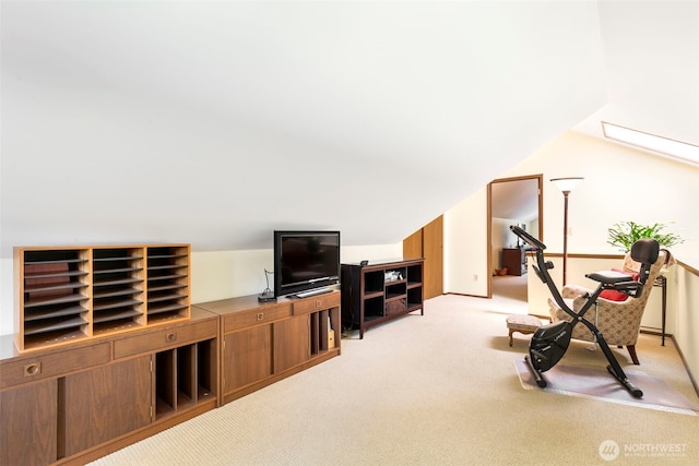 924 S 245th Pl, Des Moines, WA 98198 - living area featuring light carpet and lofted ceiling