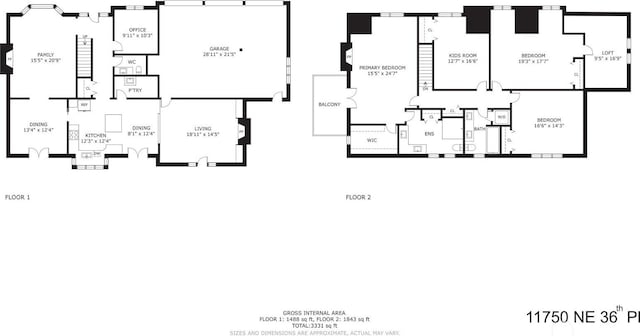 11750 NE 36th Pl, Bellevue, WA 98005 - view of floor plan / room layout