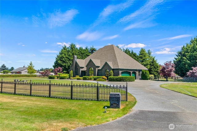 7212 Canterwood Dr SE, Olympia, WA 98513 - view of front facade featuring stone siding and a chimney