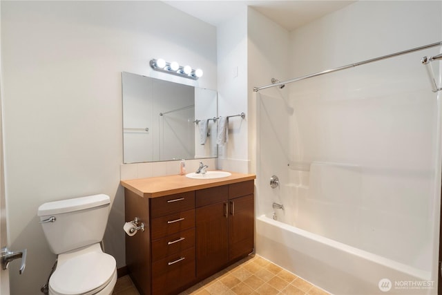 910 Gladstone St Unit 307, Bellingham, WA 98229 - bathroom with toilet, shower / bathtub combination, and vanity