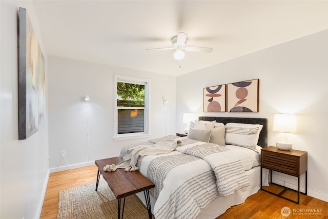 2330 NE 103rd St, Seattle, WA 98125 - bedroom featuring light wood-style floors and ceiling fan