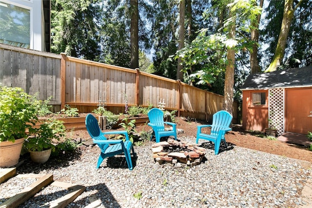 1536 NE 95th St, Seattle, WA 98115 - fenced backyard featuring a fire pit