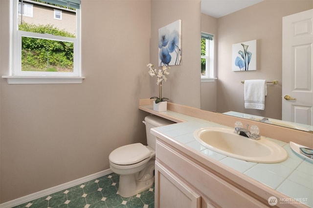 3316 Main Ave S, Renton, WA 98055 - half bathroom featuring baseboards, vanity, and toilet