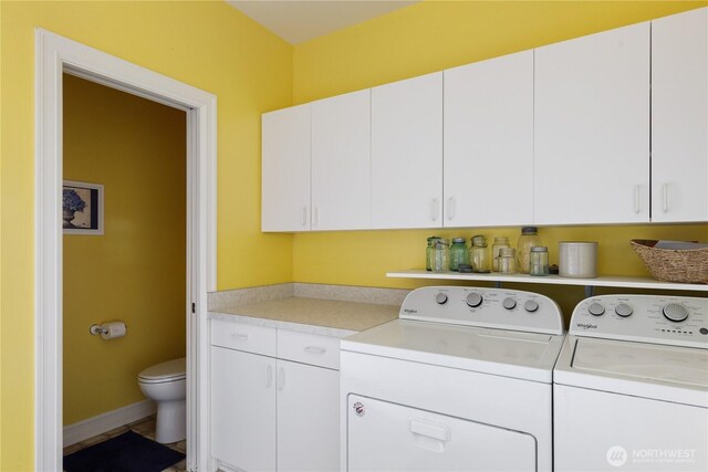 817 Shorecrest Dr, Oak Harbor, WA 98277 - laundry area with washer and dryer and cabinet space