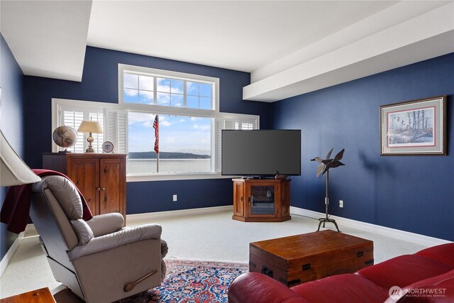 817 Shorecrest Dr, Oak Harbor, WA 98277 - living room with baseboards and carpet floors