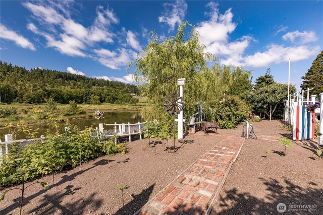 817 Shorecrest Dr, Oak Harbor, WA 98277 - view of yard featuring a water view and a wooded view
