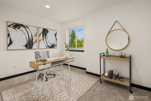 9245 Kelsey Ln SW, Seattle, WA 98106 - office area with carpet floors and recessed lighting