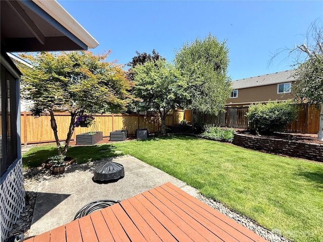 4304 Seville Dr SE, Lacey, WA 98503 - deck featuring an outdoor fire pit and a patio