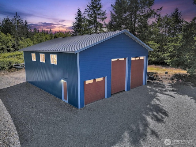 18754 Kim Pl, Burlington, WA 98233 - view of outdoor structure at dusk