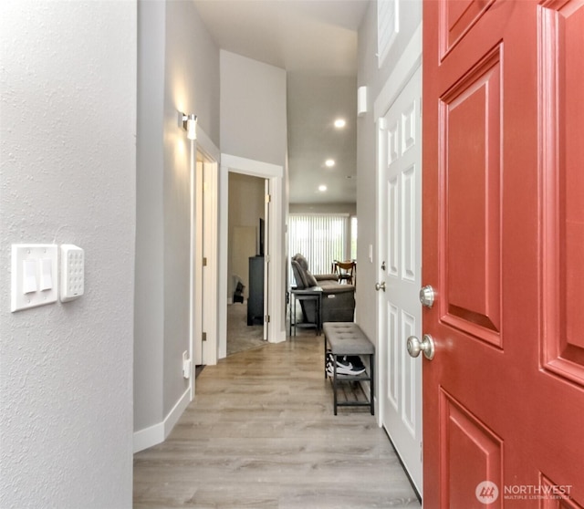 28209 241st Ave SE, Maple Valley, WA 98038 - foyer entrance with light wood finished floors, recessed lighting, and baseboards