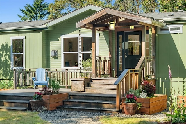 7459 SW 255th St, Vashon, WA 98070 - entrance to property featuring a shingled roof