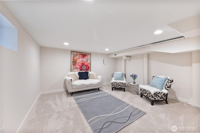 2333 31st Ave S, Seattle, WA 98144 - living room with carpet flooring, baseboards, and recessed lighting