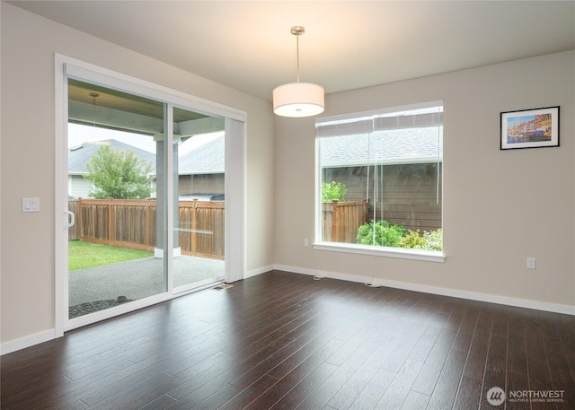 421 Lofgrin Rd, Sequim, WA 98382 - unfurnished room with dark wood-style flooring and baseboards