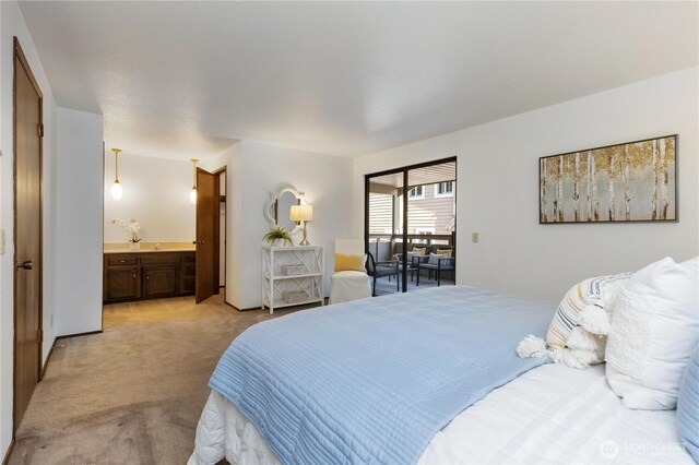 18801 86th Pl W, Edmonds, WA 98026 - bedroom with light carpet and ensuite bath