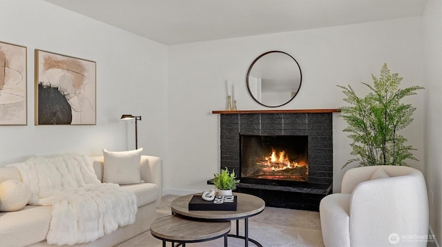 19932 NE 175th St, Woodinville, WA 98077 - living room featuring a brick fireplace