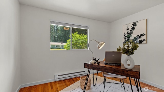 19932 NE 175th St, Woodinville, WA 98077 - office space with a baseboard radiator and wood finished floors