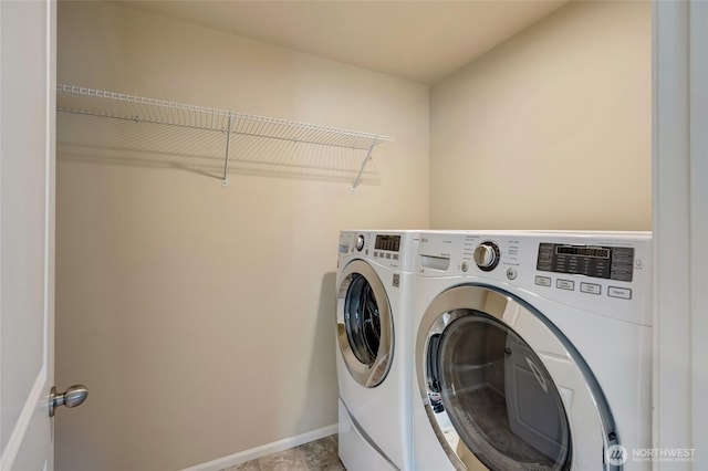 18307 38th Dr SE, Bothell, WA 98012 - washroom featuring independent washer and dryer and baseboards