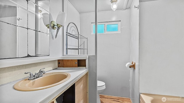 13010 168th St NE, Arlington, WA 98223 - full bath with vanity, wood finished floors, and a bath