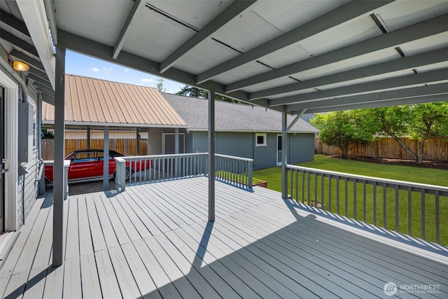 1254 Mchugh Ave, Enumclaw, WA 98022 - wooden terrace featuring an outbuilding