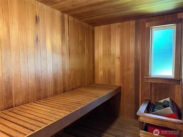 115 15th St SW, Long Beach, WA 98631 - relaxing sauna with wooden walls and wooden ceiling