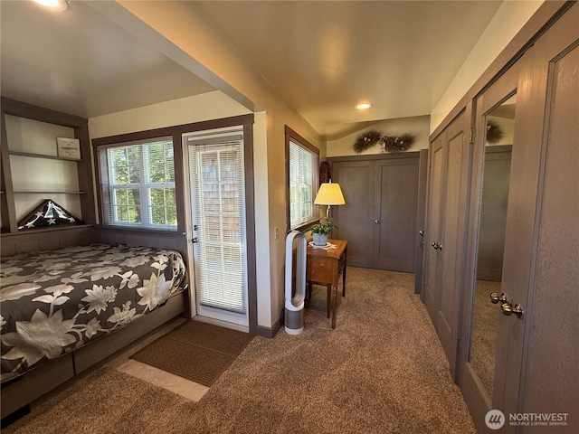 115 15th St SW, Long Beach, WA 98631 - bedroom with carpet, baseboards, and recessed lighting