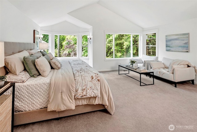 1122 140th Ave SE, Bellevue, WA 98005 - carpeted bedroom with vaulted ceiling and baseboards