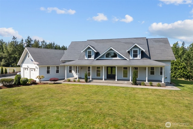 24022 SE 384th St, Enumclaw, WA 98022 - farmhouse inspired home featuring covered porch, a front yard, and an attached garage