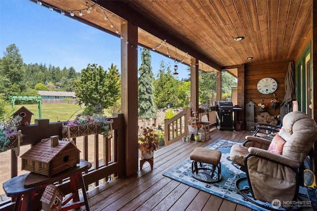 505 SW 19th St, Chehalis, WA 98532 - wooden terrace featuring grilling area