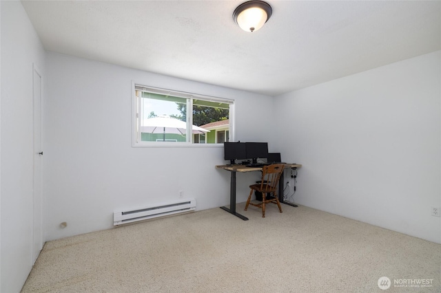 23696 Lake Dr, Mount Vernon, WA 98273 - office space with a baseboard radiator and carpet floors