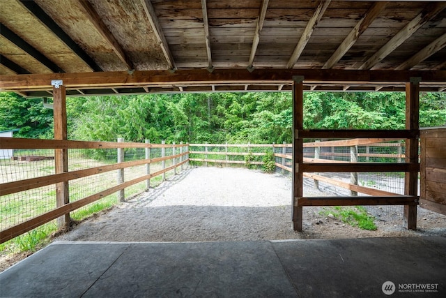 14938 Frenchie Ln SE, Yelm, WA 98597 - view of patio / terrace with an exterior structure and an outdoor structure